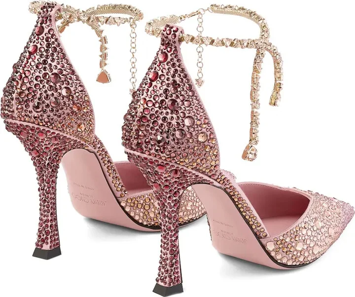 100mm Stevie crystal-embellished pumps - Image 3
