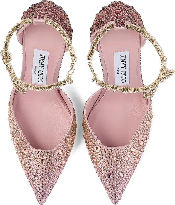 100mm Stevie crystal-embellished pumps - Image 4