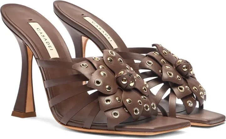 100mm Strapped Heeled Mules - Image 2