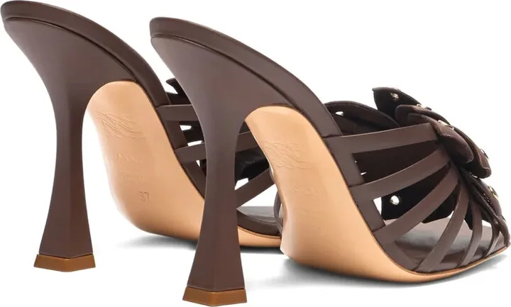 100mm Strapped Heeled Mules - Image 3
