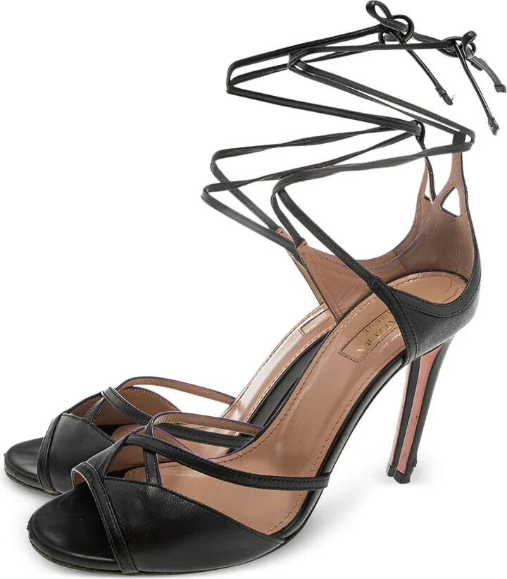 100mm Strappy Open-Toe High-Heeled Sandals - Image 5