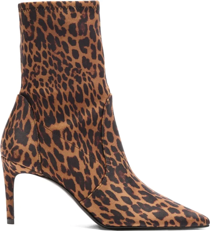 100mm Stuart Power leopard-print boots