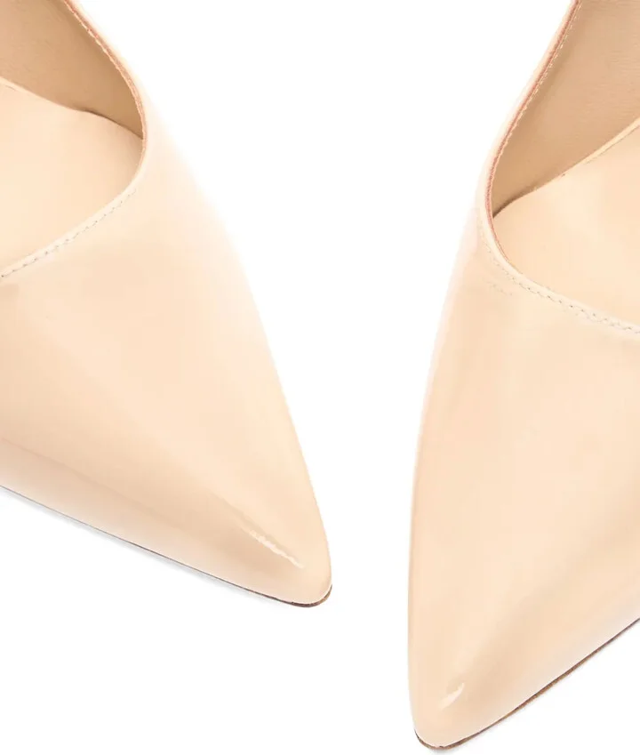 100mm Stuart power pointed-toe patent pumps - Image 4