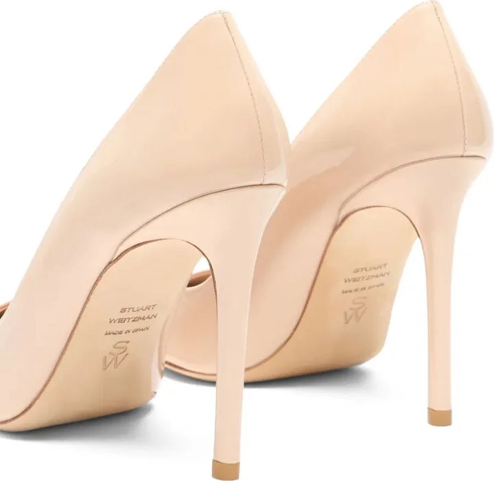 100mm Stuart power pointed-toe patent pumps - Image 5