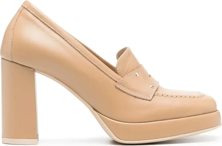 100mm Stud-Embellished Leather Pumps