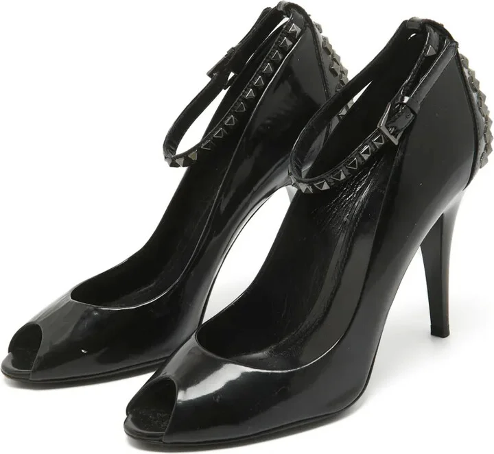 100mm Studded Peep-Toe Pumps - Image 2