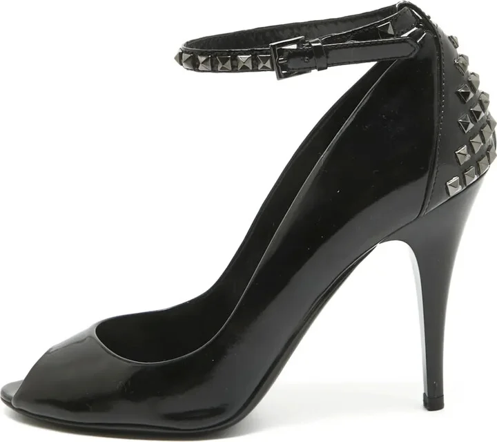100mm Studded Peep-Toe Pumps