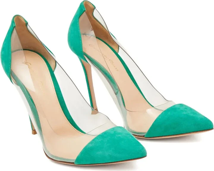 100mm Suede Clear Pumps - Image 2