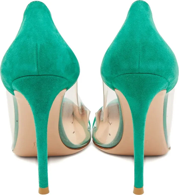 100mm Suede Clear Pumps - Image 3