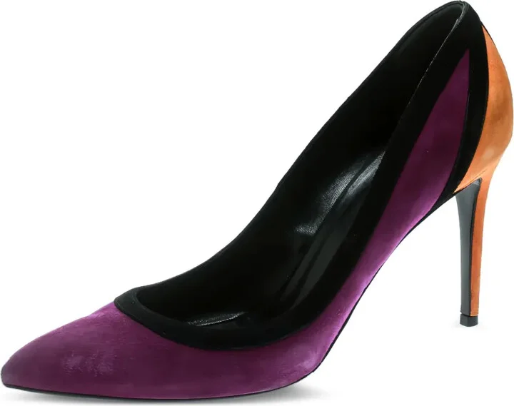 100mm Suede Heeled Pumps - Image 2