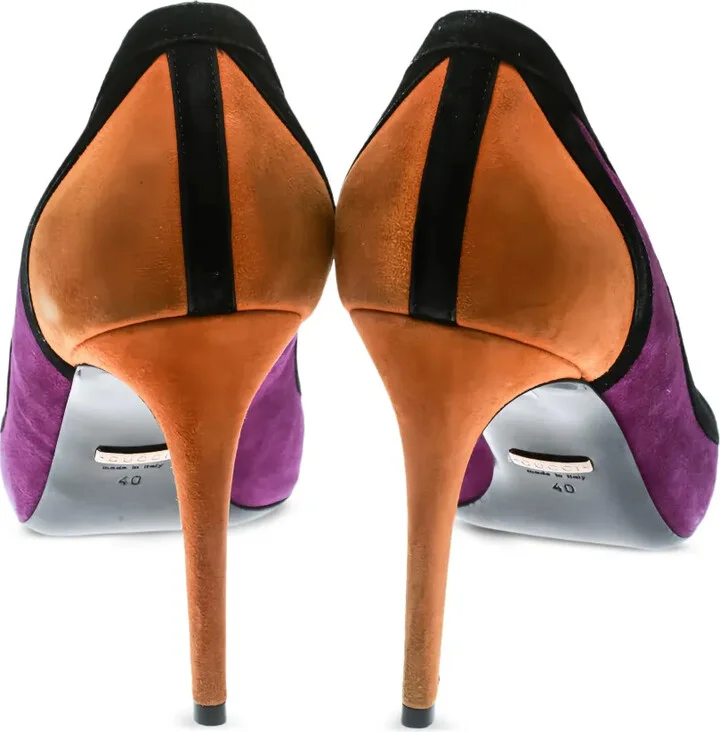 100mm Suede Heeled Pumps - Image 3