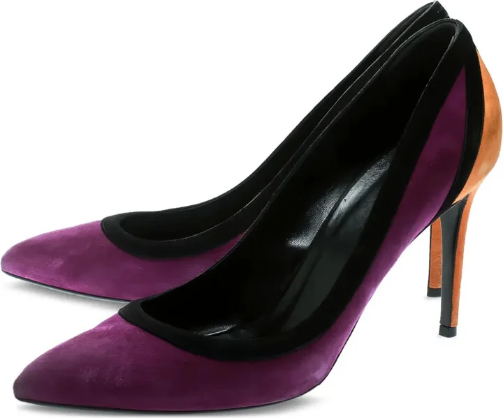 100mm Suede Heeled Pumps - Image 4
