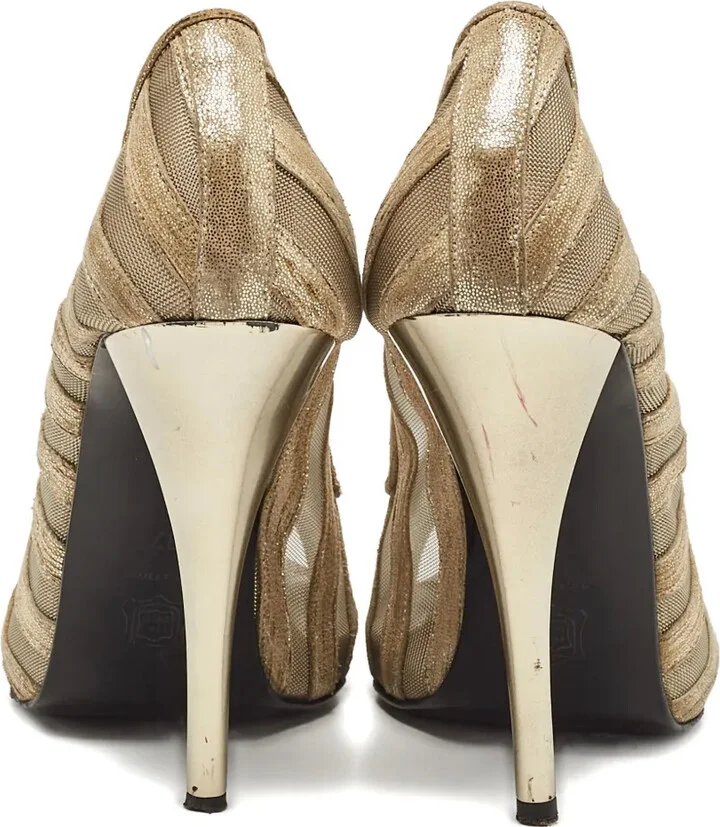 100mm Suede Heeled Pumps - Image 3