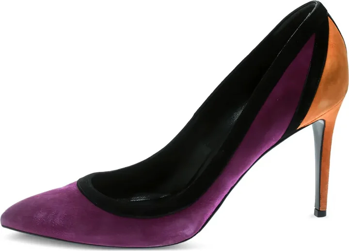 100mm Suede Heeled Pumps