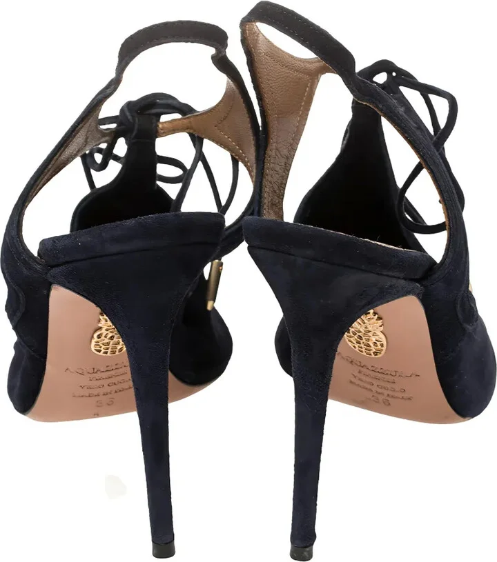 100mm Suede Heeled Sandals - Image 2