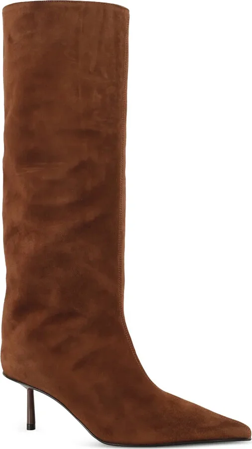 100mm Suede Knee-High Boots - Image 2