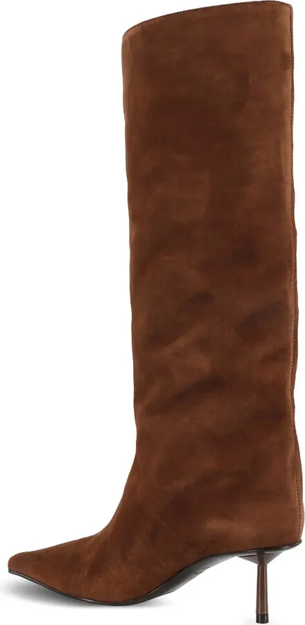 100mm Suede Knee-High Boots - Image 3