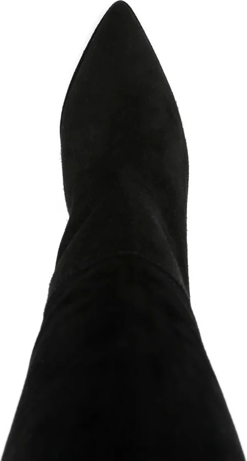 100mm Suede Knee-High Stiletto Boots - Image 4