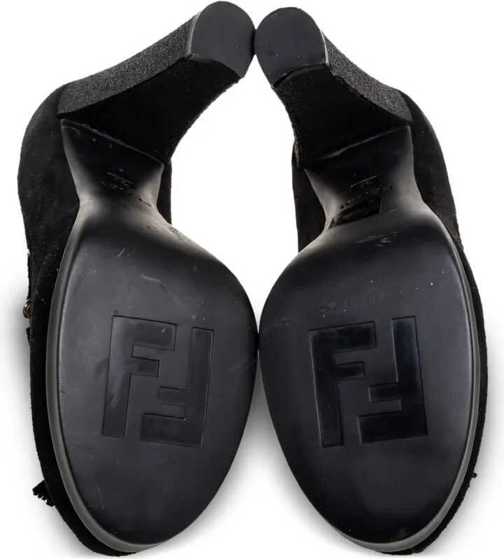 100mm Suede Loafer Pumps - Image 5