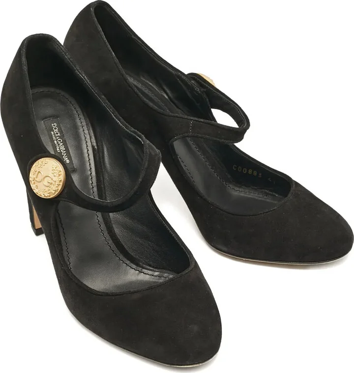 100mm Suede Mary-Jane Pumps - Image 3