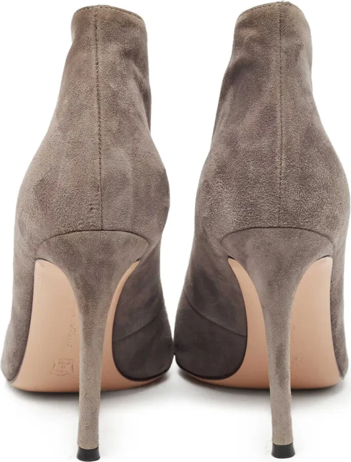 100mm Suede Peep-Toe Pumps - Image 3