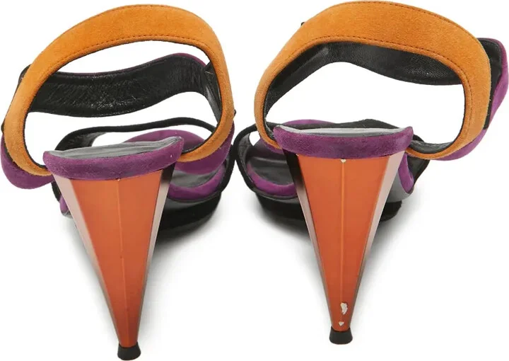 100mm Suede Platform Sandals - Image 3