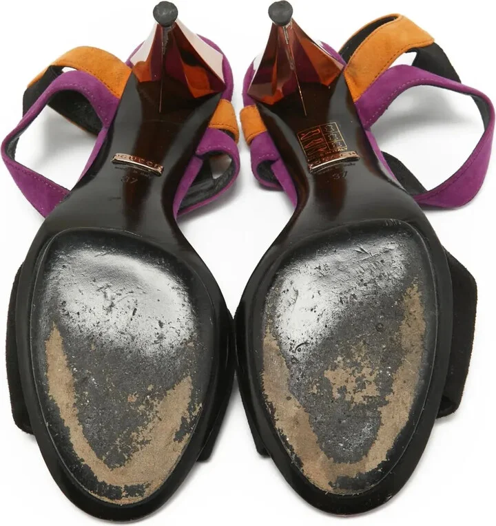 100mm Suede Platform Sandals - Image 4