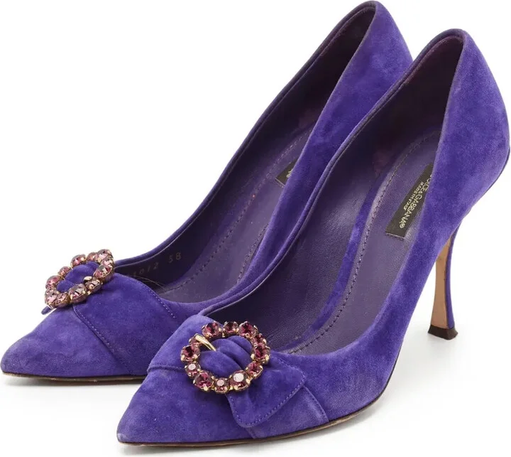 100mm Suede Pointed-Toe Pumps - Image 4