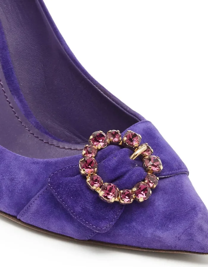 100mm Suede Pointed-Toe Pumps - Image 5