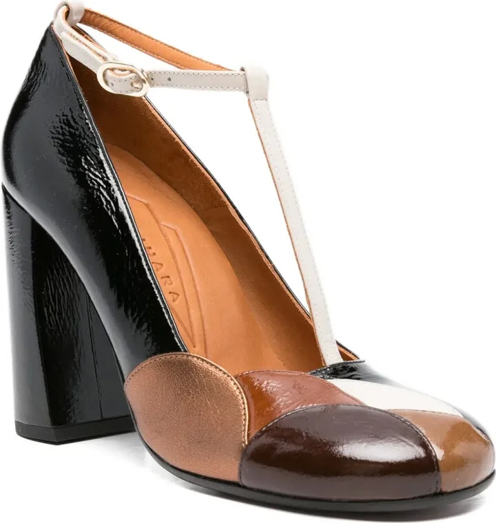 100mm T-Bar Block-Heel Pumps - Image 2