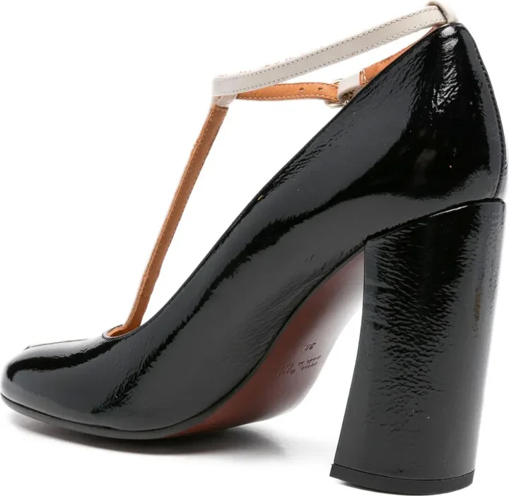 100mm T-Bar Block-Heel Pumps - Image 3