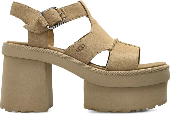 100mm T-Strap platform sandals