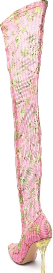100mm Thigh-High Mesh Boots - Image 3