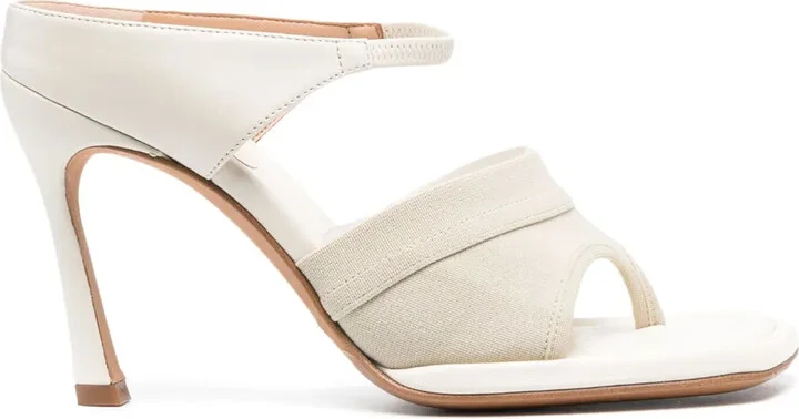 100mm Thong-Strap Leather Sandals