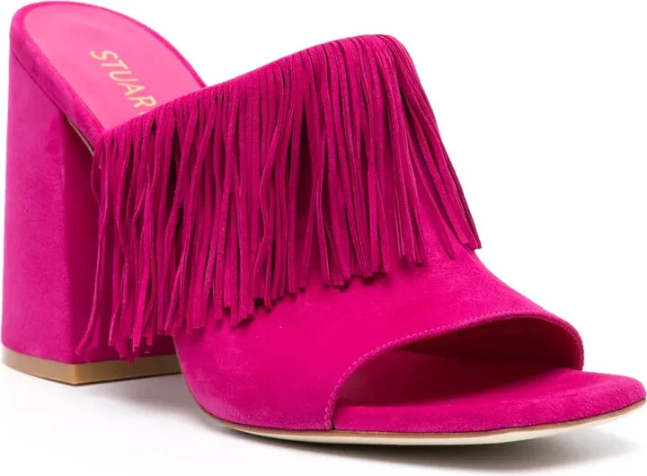 100mm Tia Fringe sandals - Image 2
