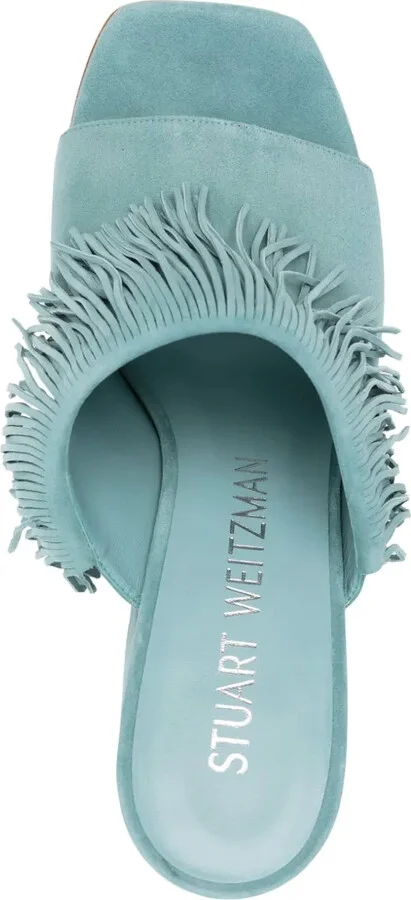 100mm Tia Fringe suede sandals - Image 4