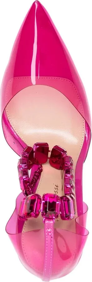 100mm Transparent Crystal-Embellished Pumps - Image 4