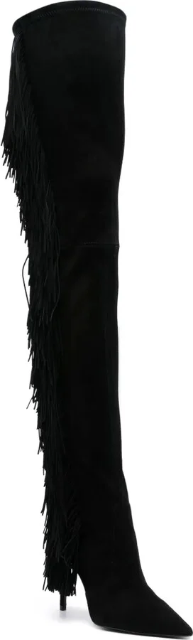 100mm Ultrastuart Fringe over-the knee boots - Image 2