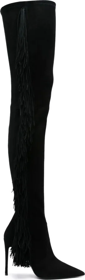 100mm Ultrastuart Fringe over-the knee boots
