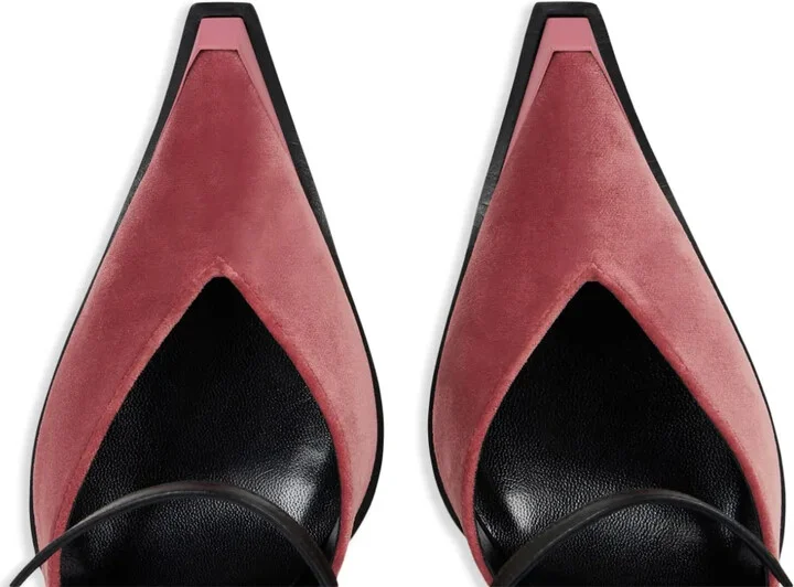 100mm Velvet Buckled Pumps - Image 4