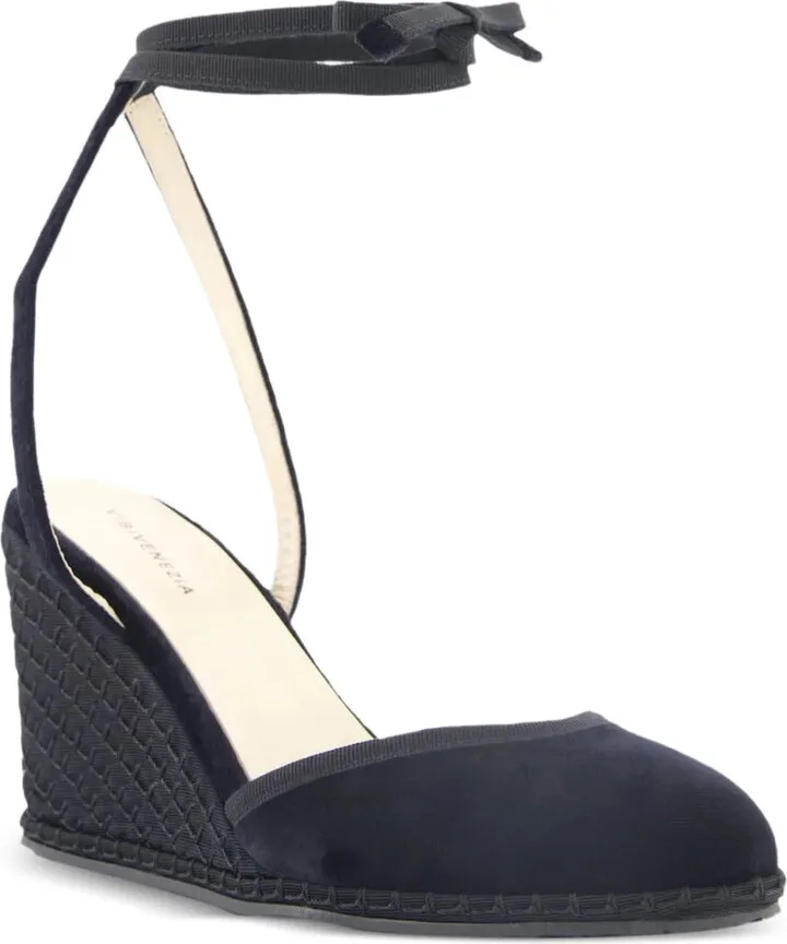 100mm Velvet Lace-Up Heeled Espadrilles - Image 2