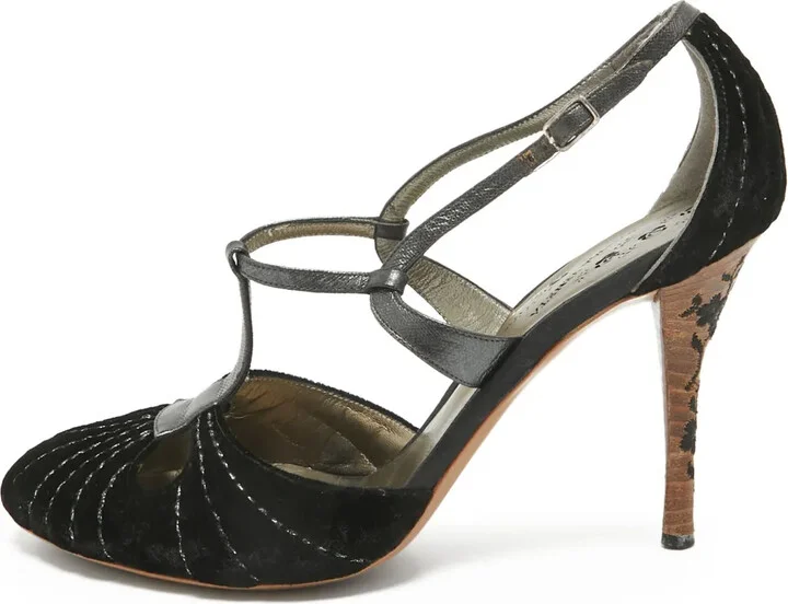 100mm Velvet Pumps