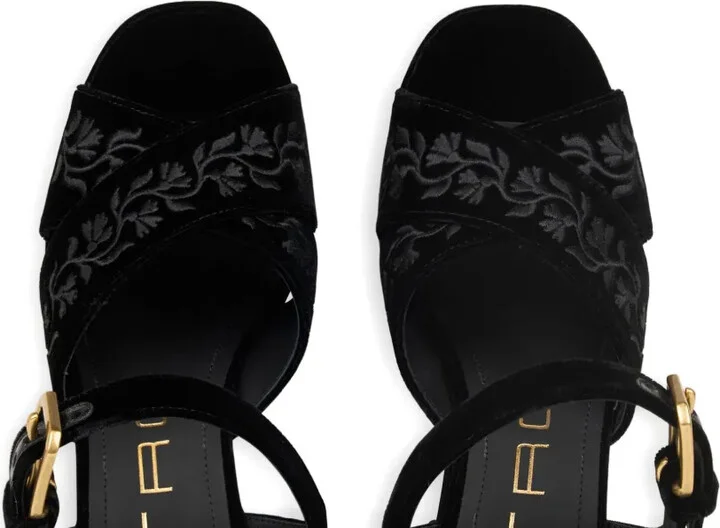 100mm Velvet Sandals - Image 3