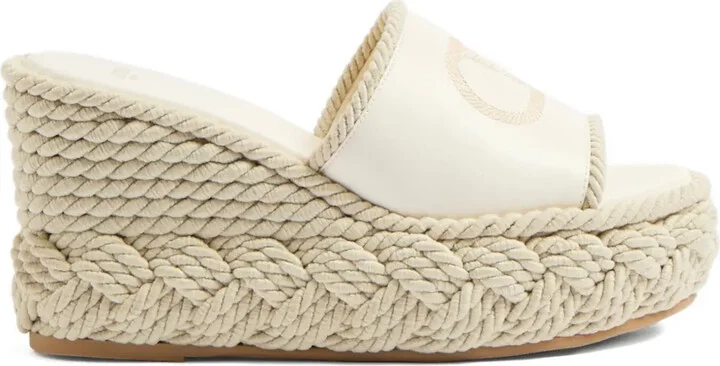 100mm VLogo Torchon sandals