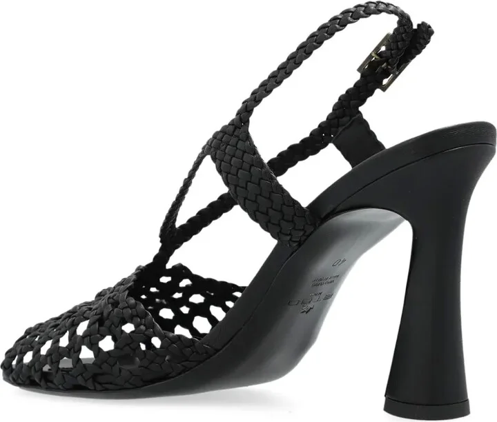 100mm Woven Heeled Sandals - Image 3