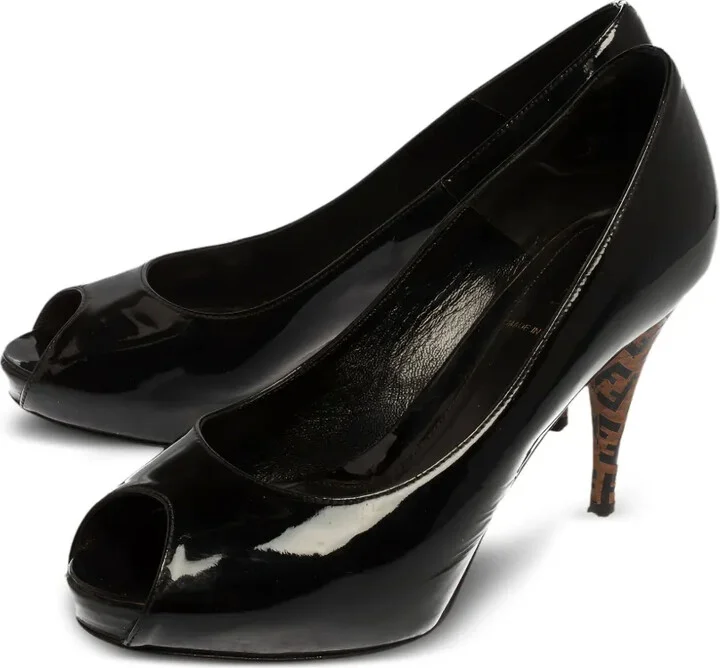 100mm Zucca-print patent leather pumps - Image 2