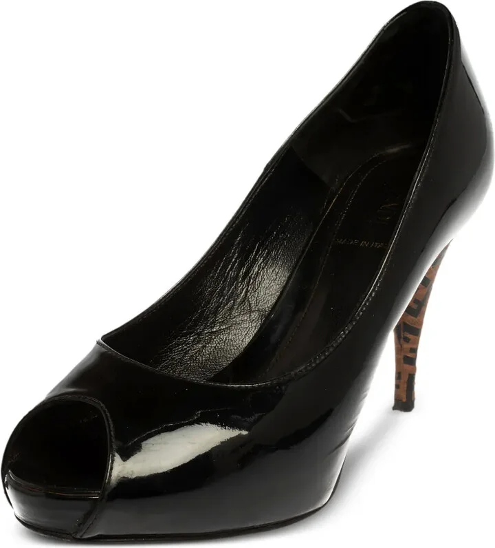 100mm Zucca-print patent leather pumps - Image 3