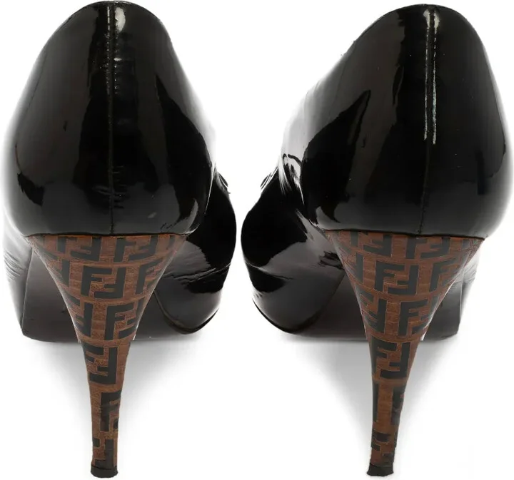 100mm Zucca-print patent leather pumps - Image 4