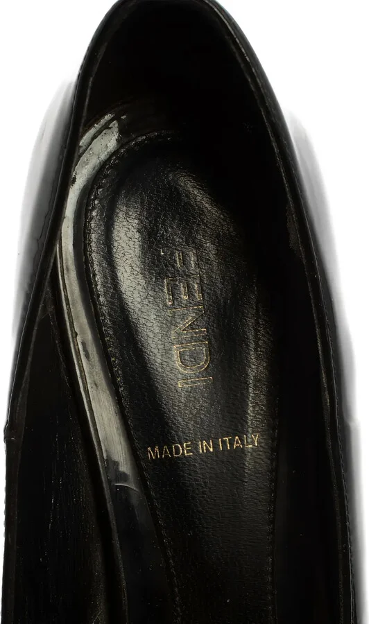 100mm Zucca-print patent leather pumps - Image 5