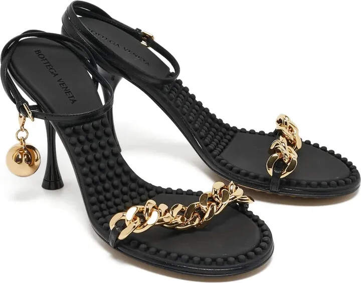 100mmchain-Detail Heeled Sandals - Image 2